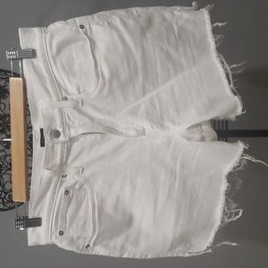White jean shorts